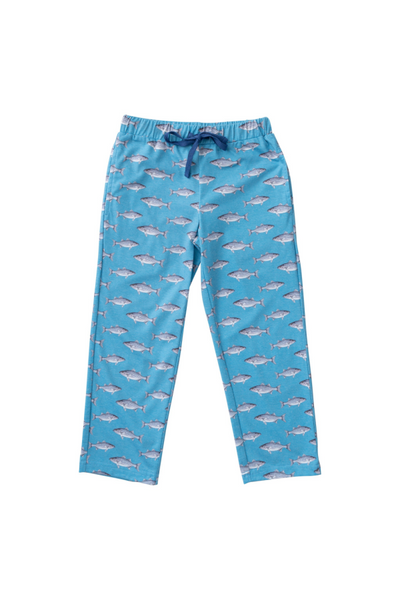 Lounge Life Pant in Ethereal Blue Striped Bass