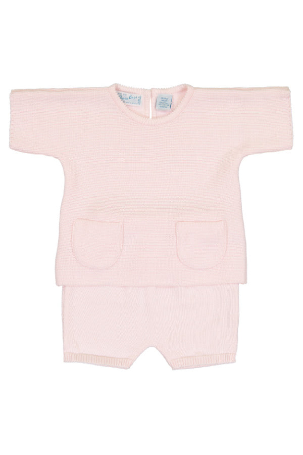 Knit Short Set - Pink