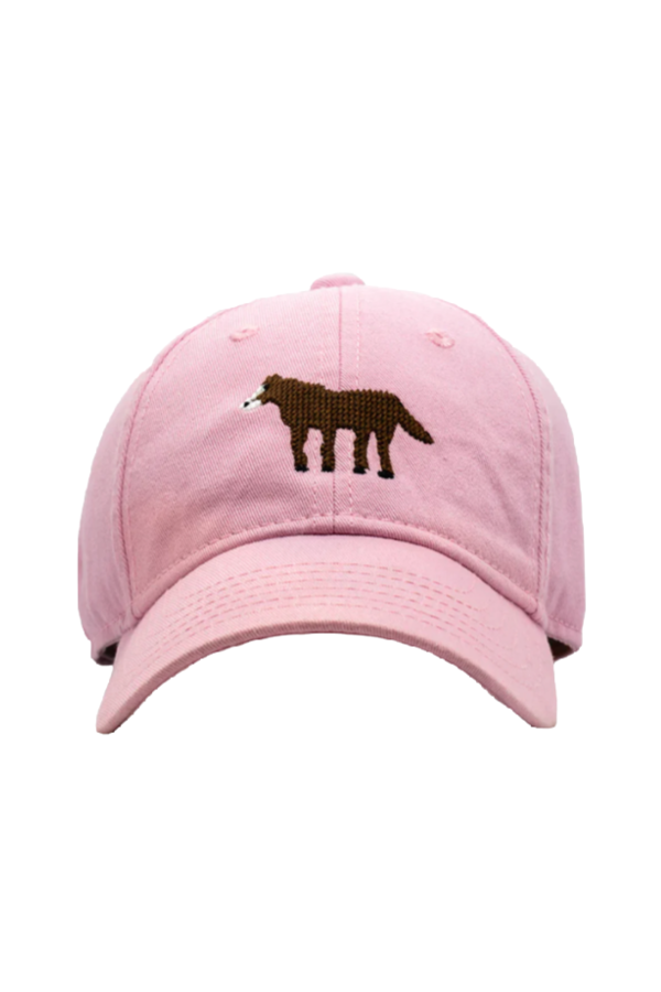 Horse Needlepoint Light Pink Kids Hat
