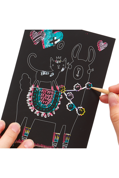 Mini Scratch and Scribble Art Kit: Funtastic Friends