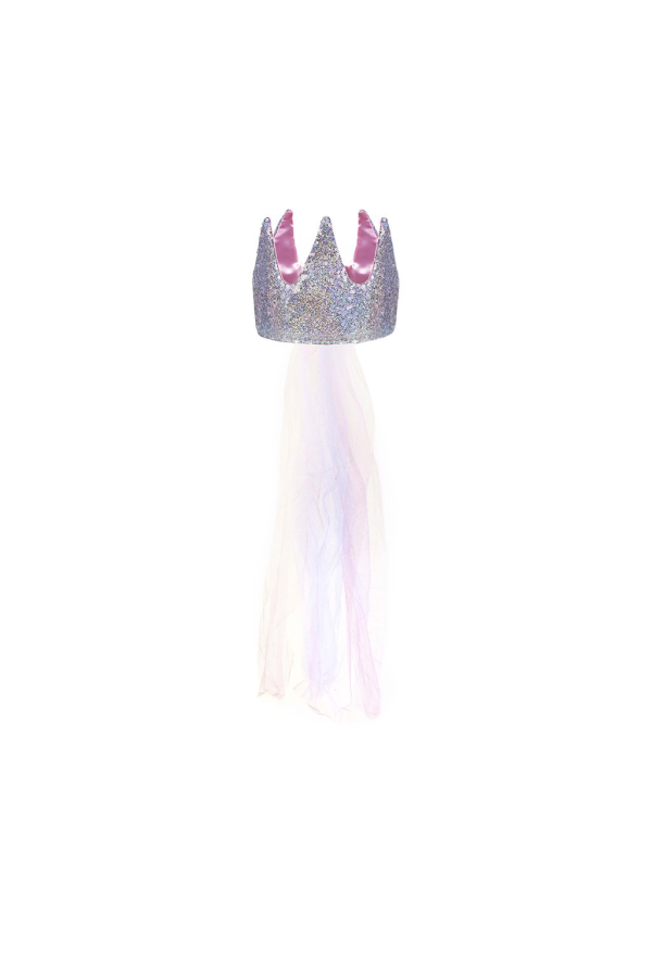 Sequin Crown with Veil