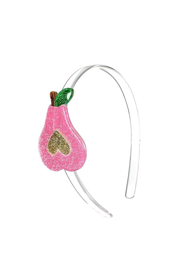 Pear Headband - Vintage Pink Glitter