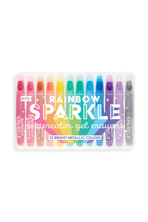 Rainbow Sparkle Watercolor Gel Crayon - Set of 12