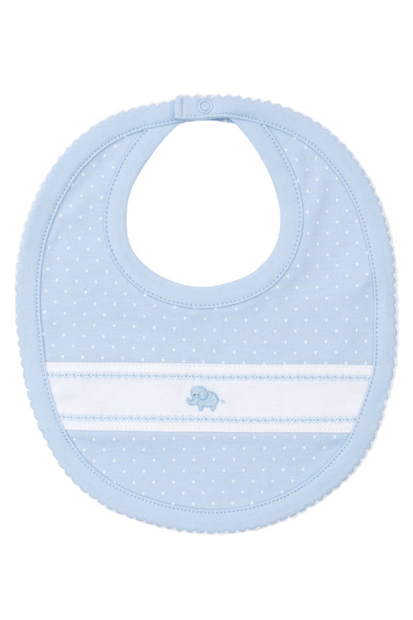 Classic Treasures Dot Printed Bib - Light Blue