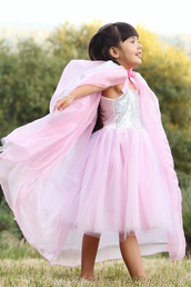 Royal Princess Cape - Silver and Pink