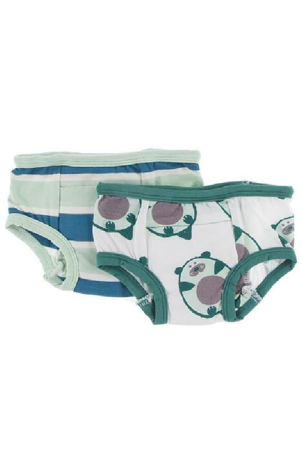 Training Pants Set - Natural Ottercado and Seaside Cafe Stripe