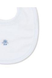 Jungle Joy Hand Embroidered Bib - Light Blue