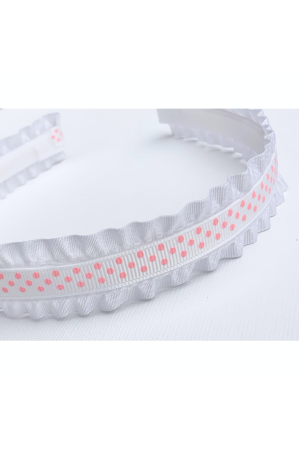 Double Ruffle Bitty Dot Headband