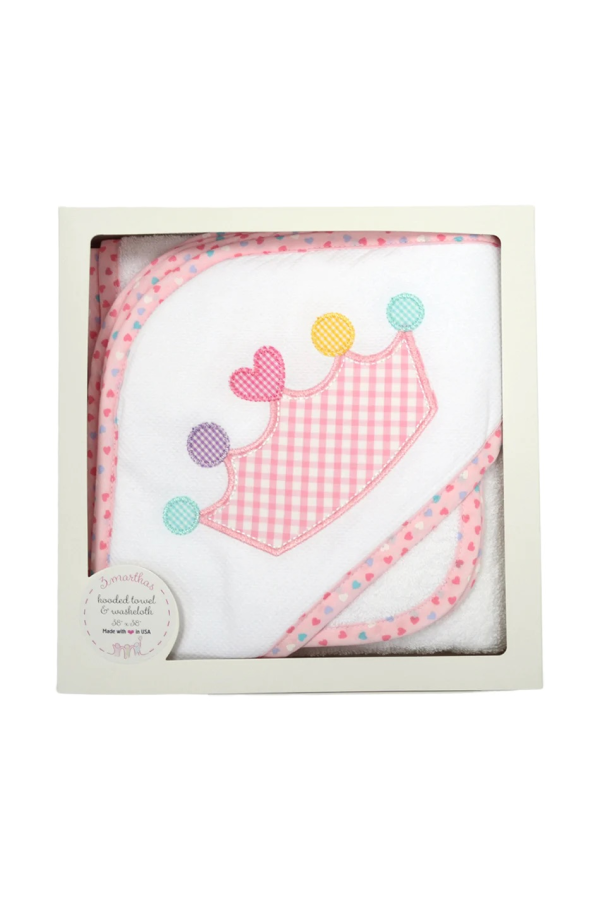 Princess Hooded Towel and Washcloth Set