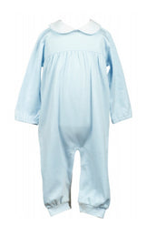 Blue Basics Long Sleeve Boy Romper