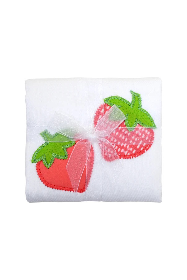 Strawberry Applique Burp