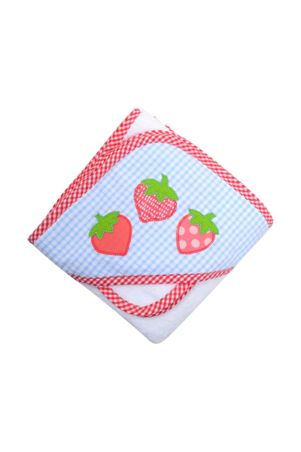 Strawberry Hooded Towel and Washcloth Set