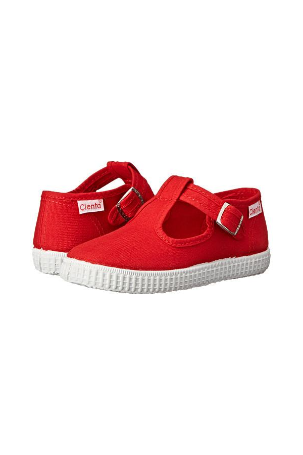 Cienta Classic T-Strap - Red