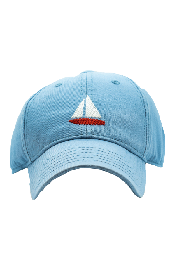 Sailboat Needlepoint Chambray Kids Hat