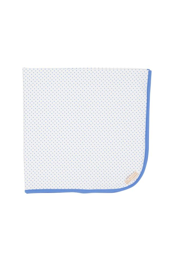 Baby Buggy Blanket - Barbados Blue Micro Dot