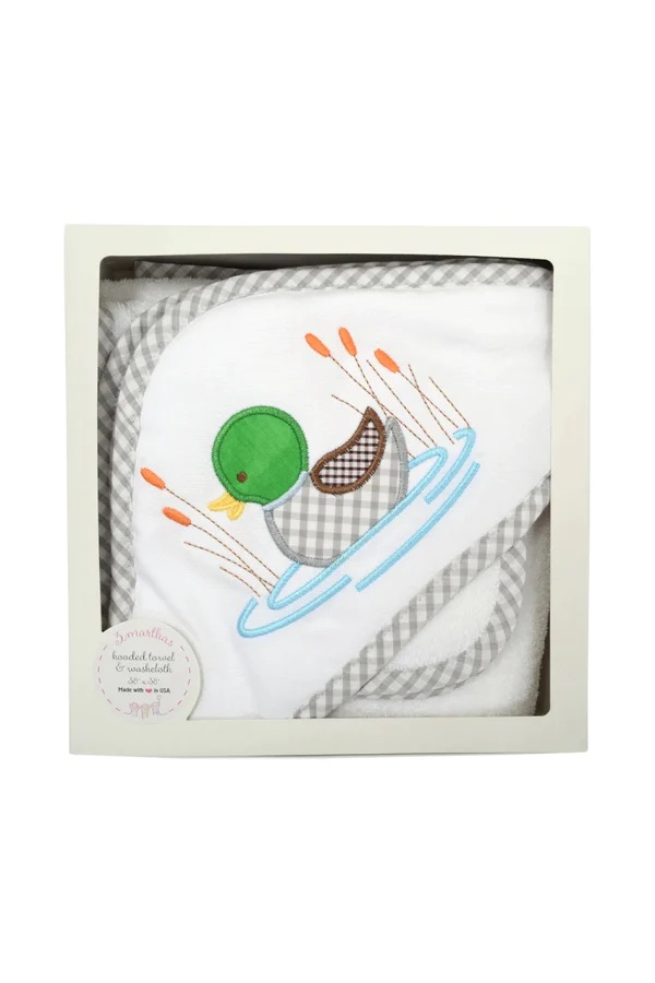 Mallard Boxed Hooded Towel and Washcloth Set