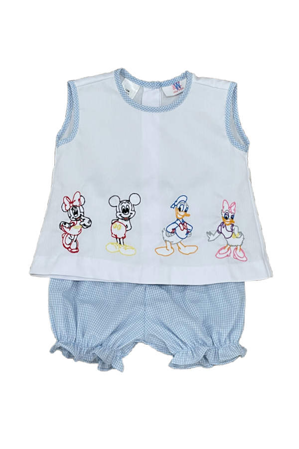 Disney Embroidered Bloomer Set - Blue