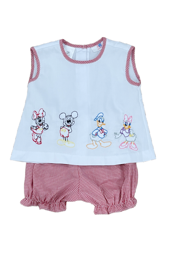 Disney Embroidered Bloomer Set - Red