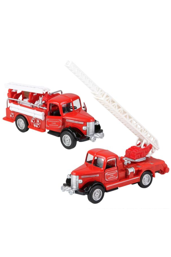 Diecast Pull Back Classic Firetruck