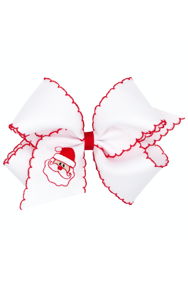 Christmas Embroidered Moonstitch Bow