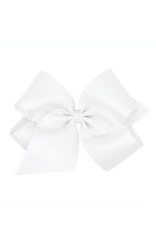 Scallop Edge Grosgrain Hair Bow - King