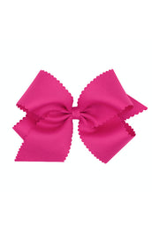 Scallop Edge Grosgrain Hair Bow - King