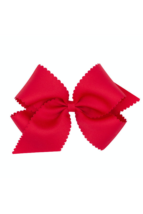 Scallop Edge Grosgrain Hair Bow - King