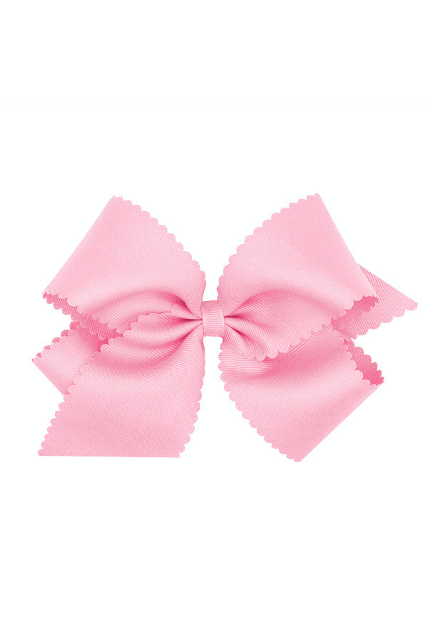 Scallop Edge Grosgrain Hair Bow - King