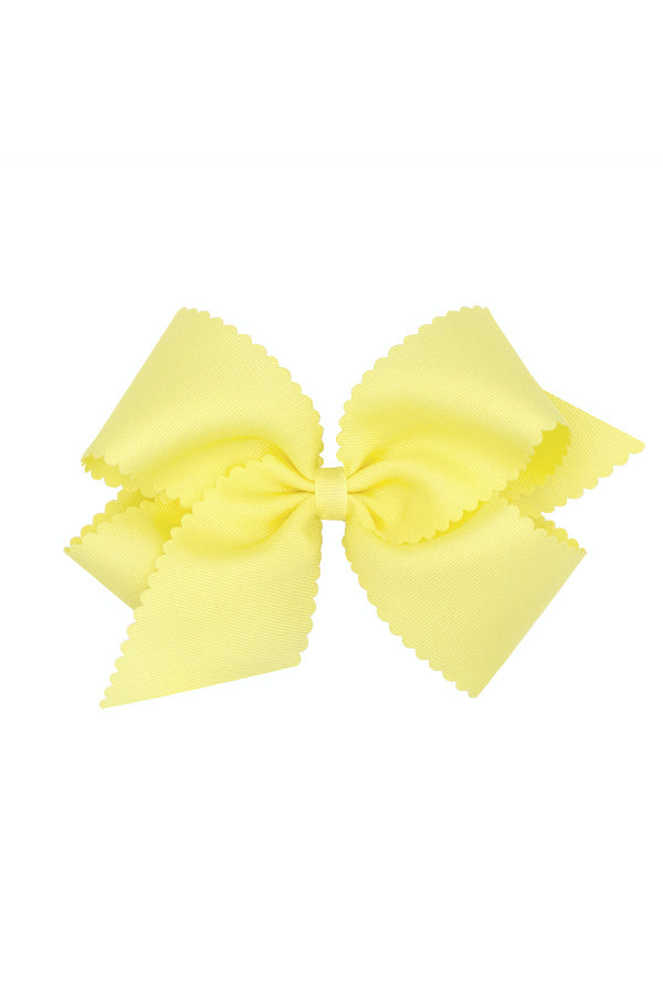 Scallop Edge Grosgrain Hair Bow - King