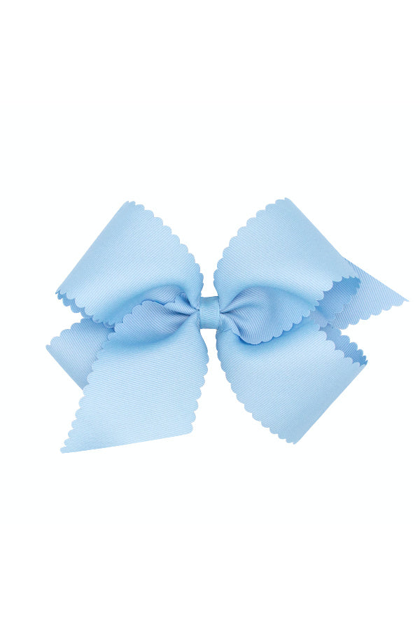 Scallop Edge Grosgrain Hair Bow - King