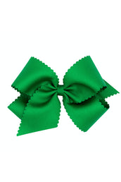 Scallop Edge Grosgrain Hair Bow - King