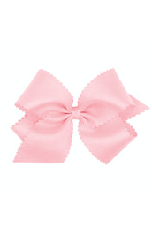 Scallop Edge Grosgrain Hair Bow - King