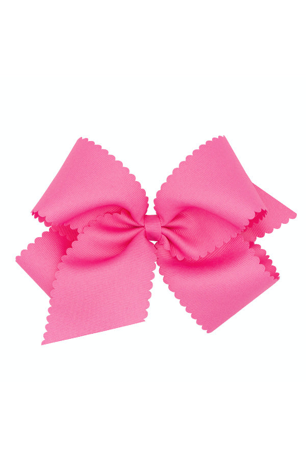 Scallop Edge Grosgrain Hair Bow - King