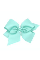 Scallop Edge Grosgrain Hair Bow - King