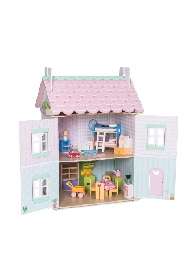 Sweetheart Cottage Wooden Doll House with Furniture