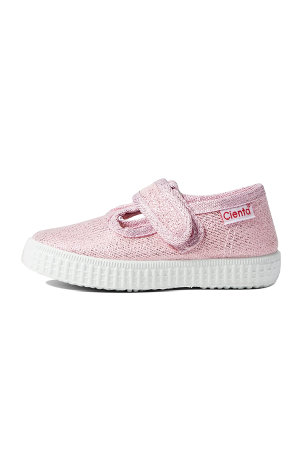 Metallic T-Strap Velcro -Pink