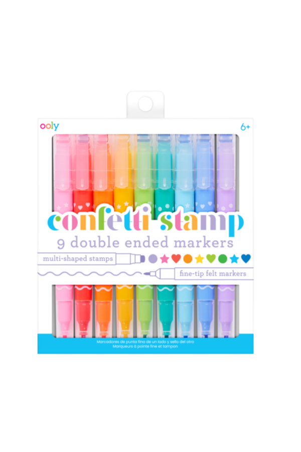 Confetti Stamp Double Ended Markers