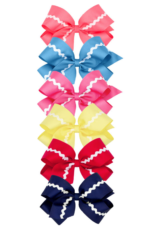 Ric Rac Adorned Grosgrain Bow - King