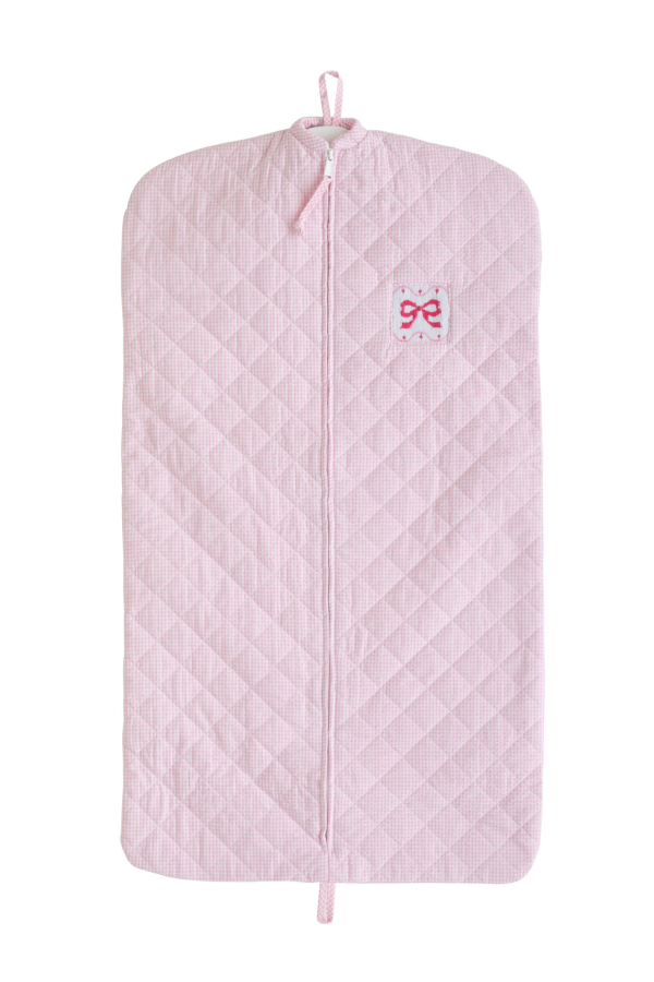 Pink Bow Quilted Luggage