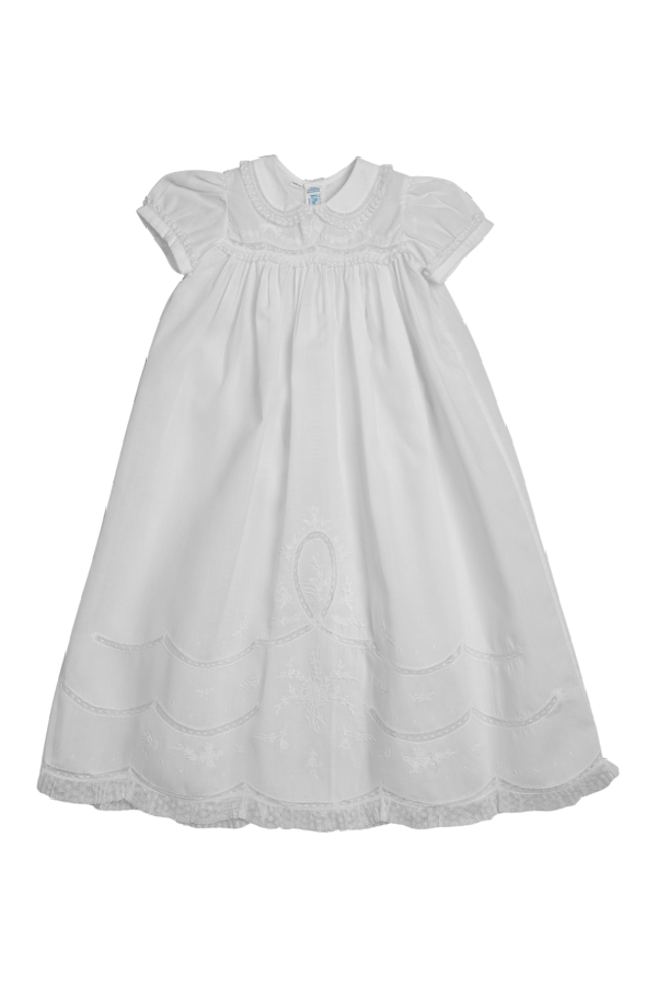 Girls Scalloped Lace Special Occasion Gown Set