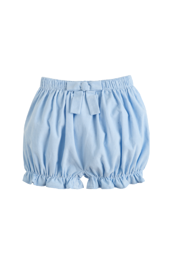 Corduroy Bow Bloomers - Light Blue