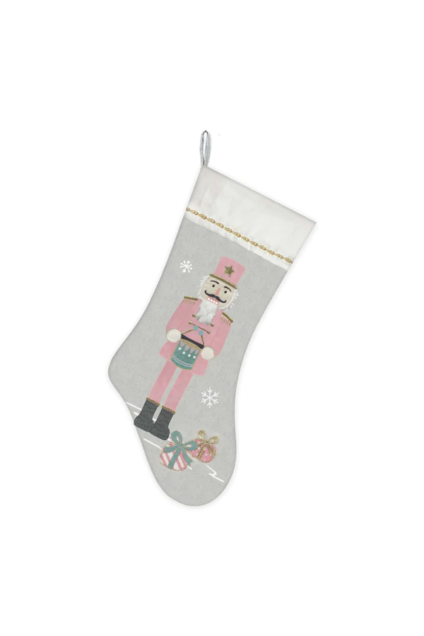 Pink Nutcracker Christmas Stocking