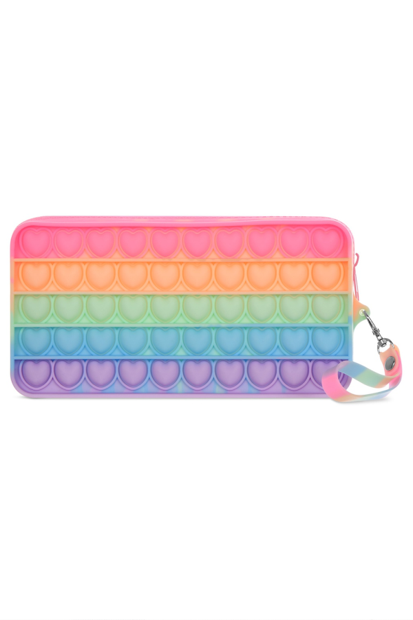 Happy Stripe Popper Pencil Case