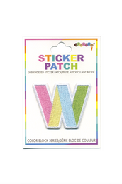 Initial Color Block Sticker Patch