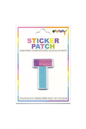 Initial Color Block Sticker Patch