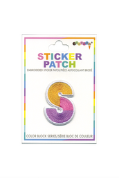 Initial Color Block Sticker Patch