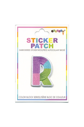 Initial Color Block Sticker Patch