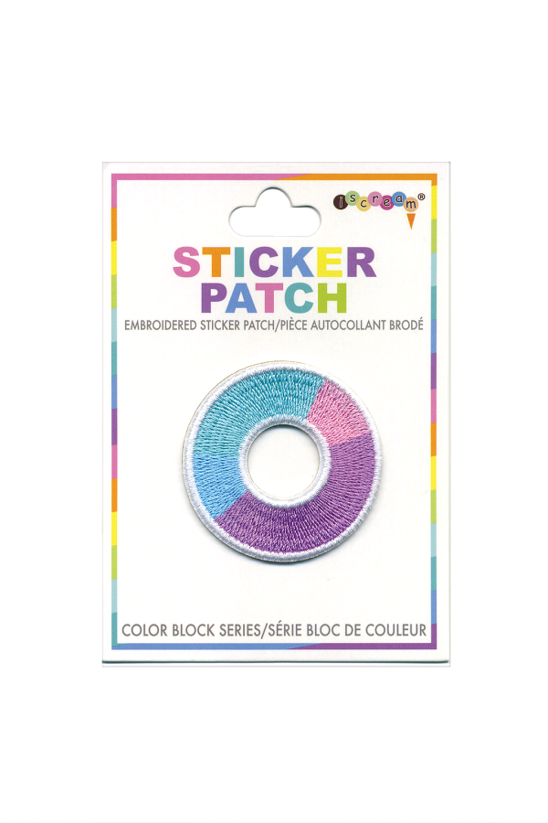 Initial Color Block Sticker Patch