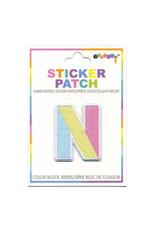 Initial Color Block Sticker Patch