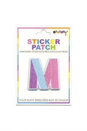 Initial Color Block Sticker Patch